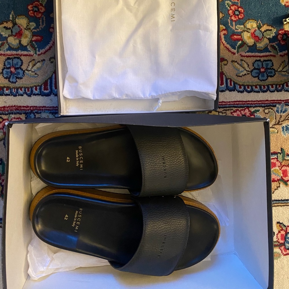 Buscemi Platform Slides, made in Italy.